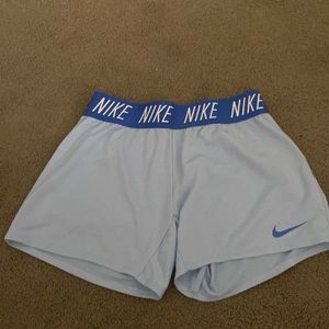 nike dry fit shorts light blue